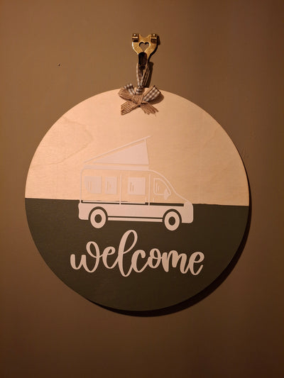 Welcome sign for home or van