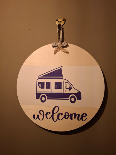 Welcome sign for home or van
