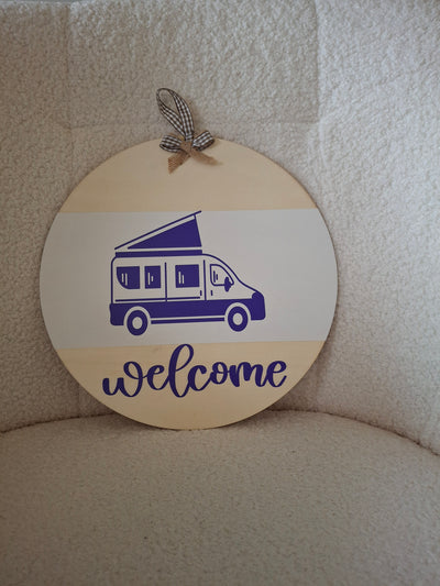 Welcome sign for home or van