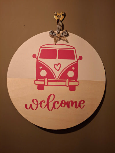 Welcome sign for home or van
