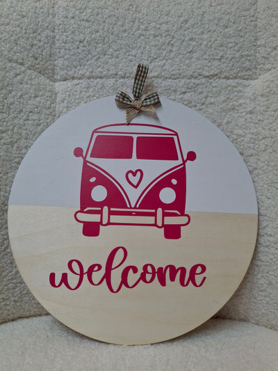 Welcome sign for home or van