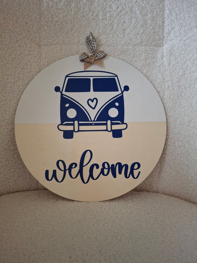 Welcome sign for home or van