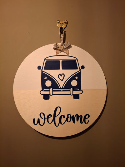 Welcome sign for home or van