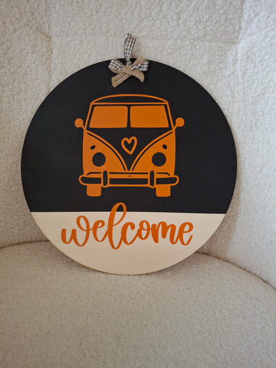 Welcome sign for home or van