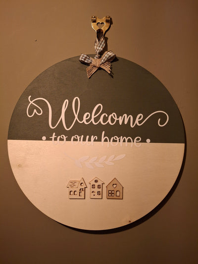 Welcome sign for home or van