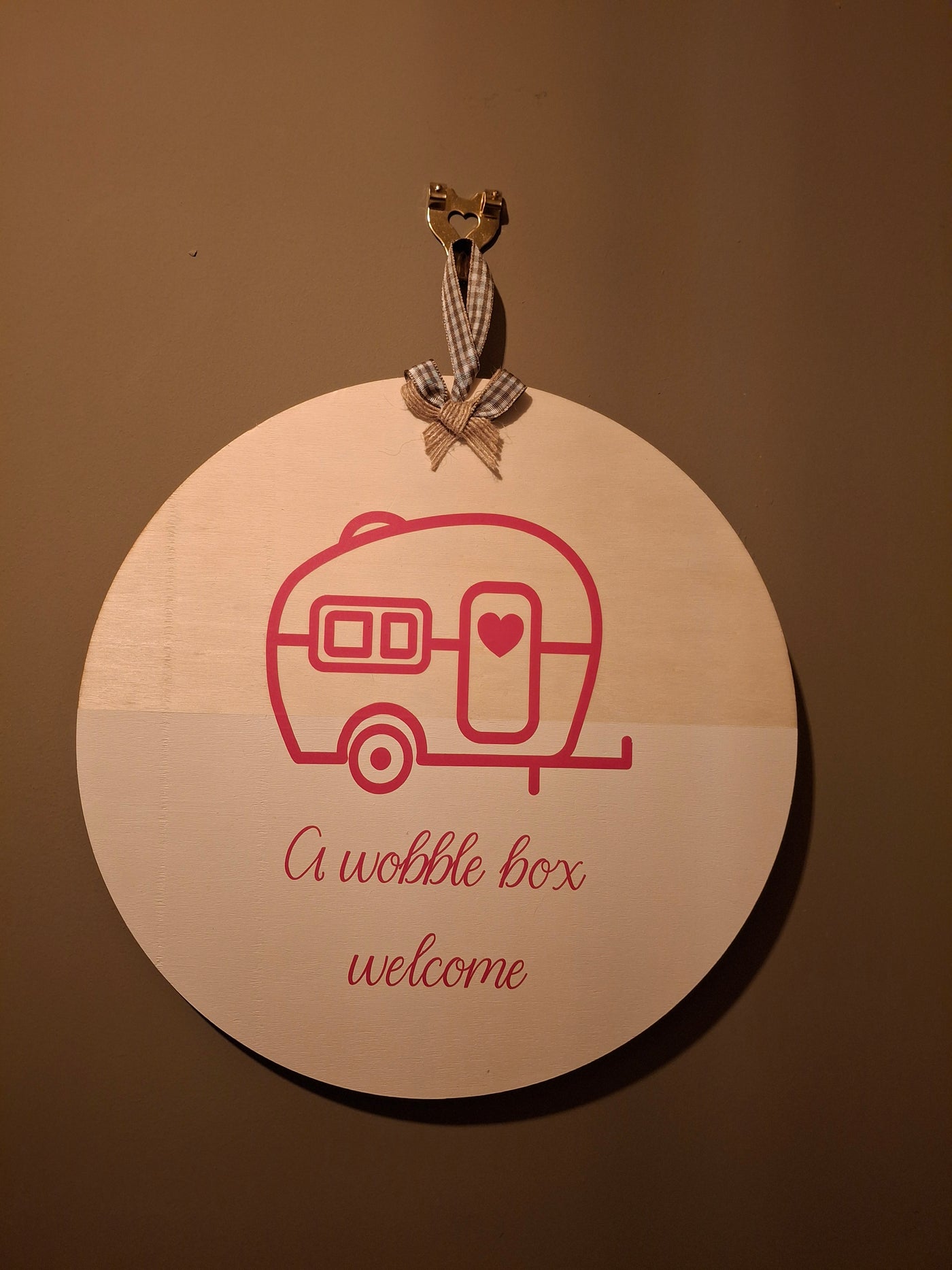Welcome sign for home or van