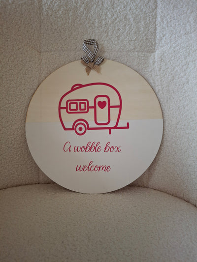 Welcome sign for home or van